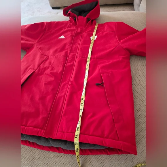 Wisconsin Badgers Jacket Mens M Adidas Clima Proof Winter Parka Insulated Team